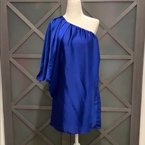 Aidan Mattox | blue one shoulder dress - 4 / 00055